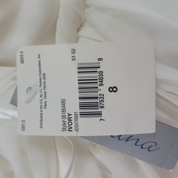 LILIANA ivory one shoulder wedding formal party gown sz 8 - Picture 14 of 14